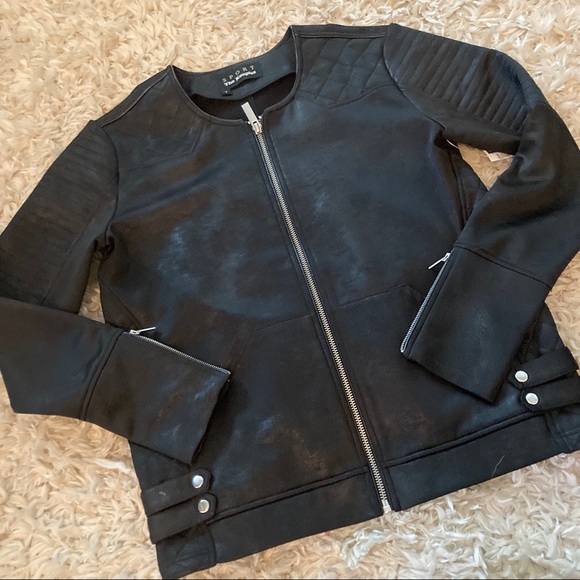 The Kooples Moto Jacket Sz S Black - Picture 5 of 10